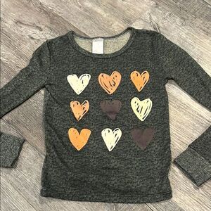 Kids Heart Pattern Long Sleeve Shirt